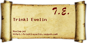Trinkl Evelin névjegykártya